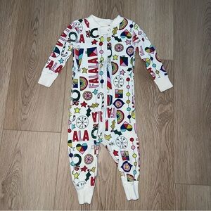 Hanna Andersson Falala Christmas Onesie Pajamas Zip